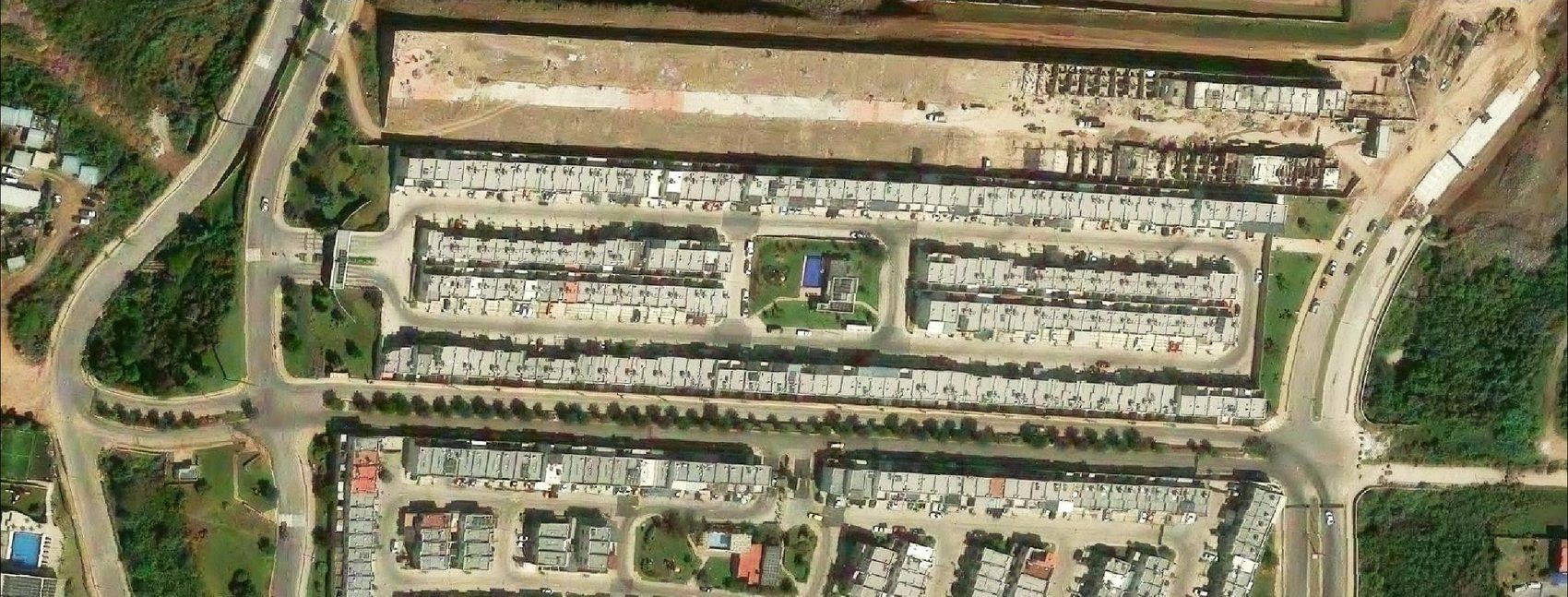 Vista aérea de un fraccionamiento ya construido